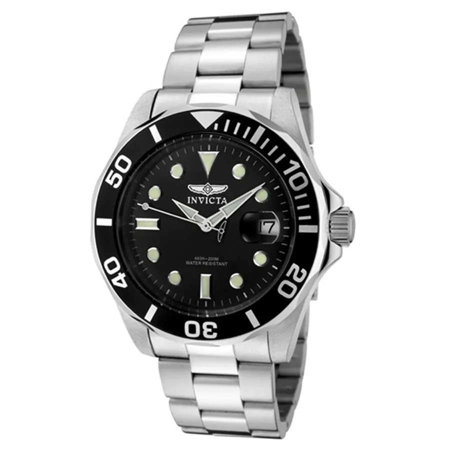 Đồng Hồ Nam Invicta Pro Diver Stainless Steel 0590 Màu Bạc Đen