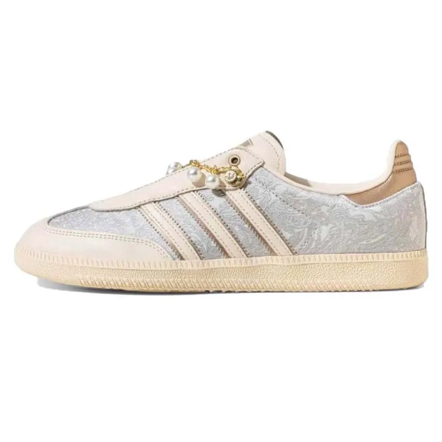 Giày Thể Thao Nữ Adidas Samba OG Clover Desert Shoes Kem - Xanh Size 38