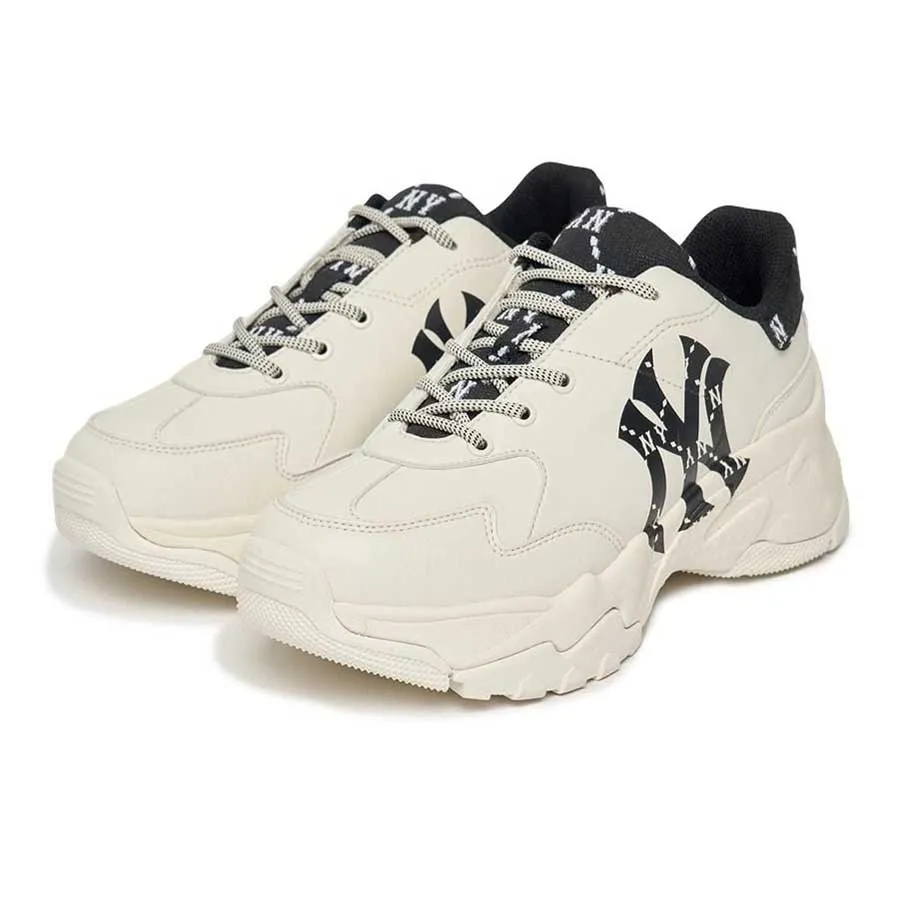 Giày Thể Thao MLB BigBall Chunky Diamond Monogram New York Yankees Black 3ASHCDM2N-50BKS Màu Trắng Size 36.5