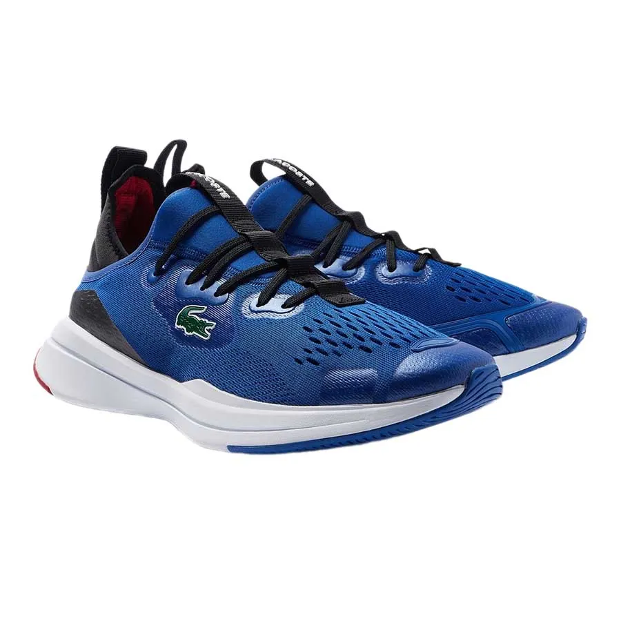 Giày Thể Thao Nam Lacoste Men's Run Spin Comfort Textile Colour Contrast Trainers 44SMA0063 221 Màu Xanh Blue - Trắng Size 40.5