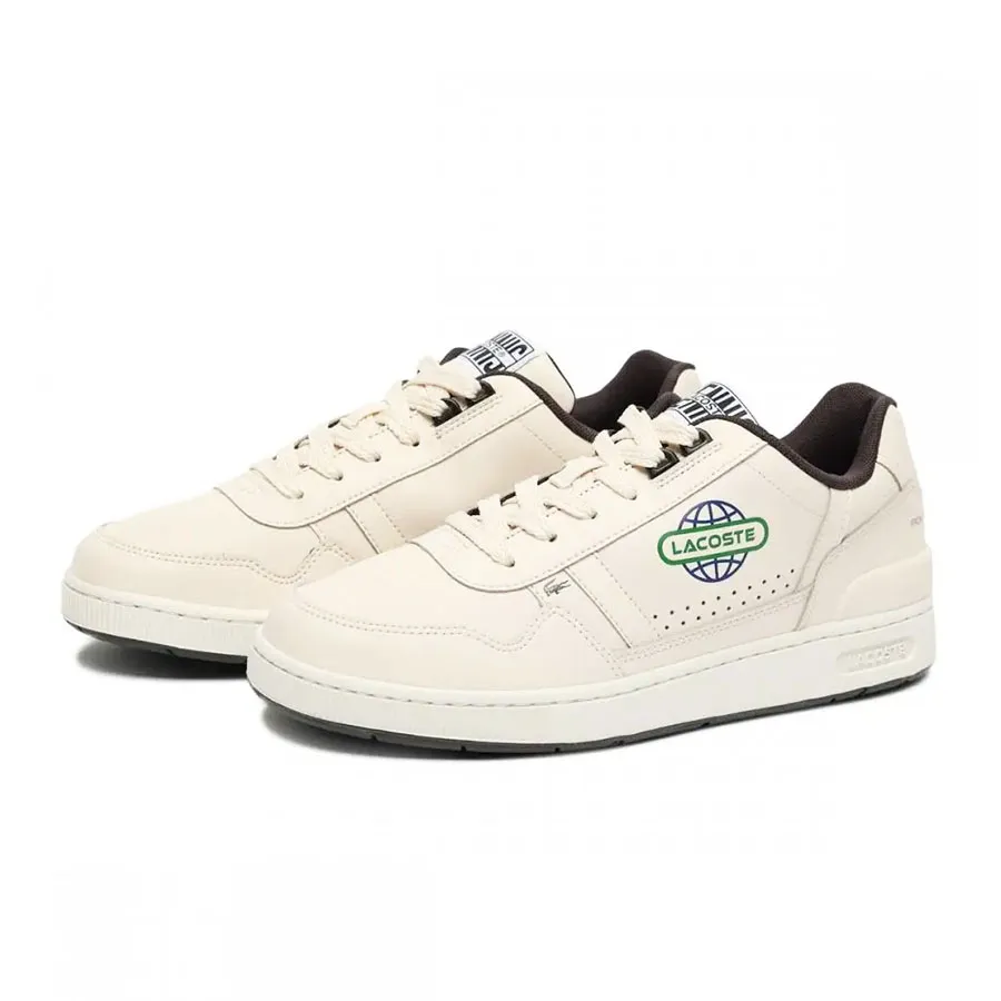 Giày Thể Thao Nam Lacoste T-Clip 2231 SMA 746SMA0067 2G9 Màu Trắng Kem Size 7