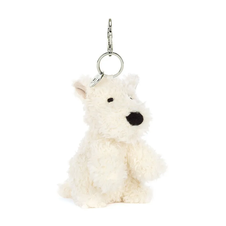 Móc Khóa Jellycat Munro Scottie Màu Trắng