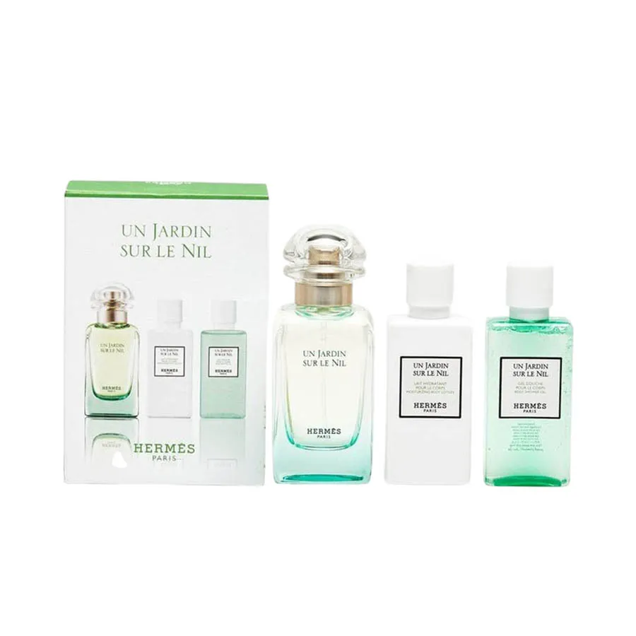 Set Nước Hoa Unisex Hermès Un Jardin Sur Le Nil (EDT 50ml + Body