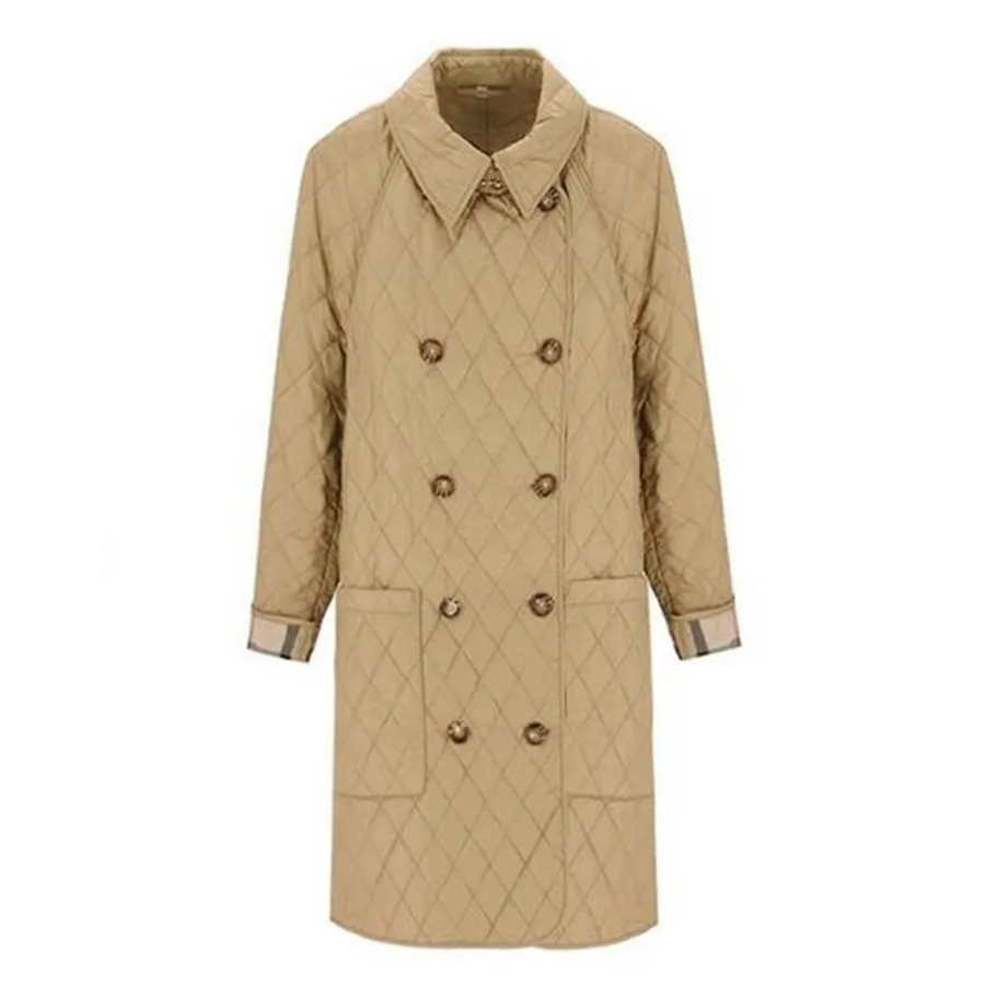 Áo Khoác Nữ Burberry Tything Diamond Quilt Trench Coat Jacket