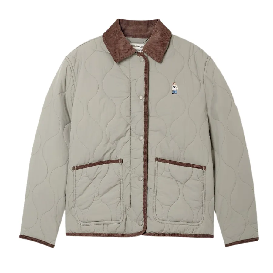 Áo Khoác Nữ WHOAU Steve Quilting Jacket WHJJF4911F Màu Xanh Khaki Size S