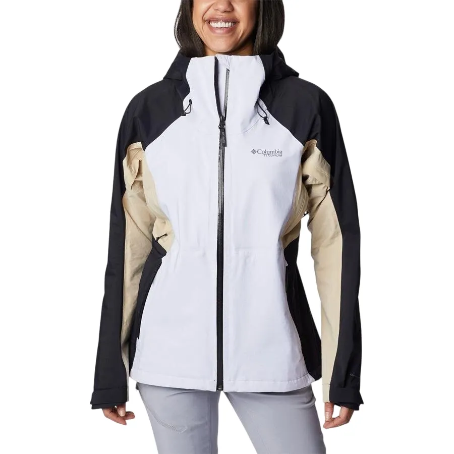 Áo Khoác Thể Thao Nữ Columbia Mazama Trail Shell 2035002569 Màu Trắng Đen  Size XS - Main Image
