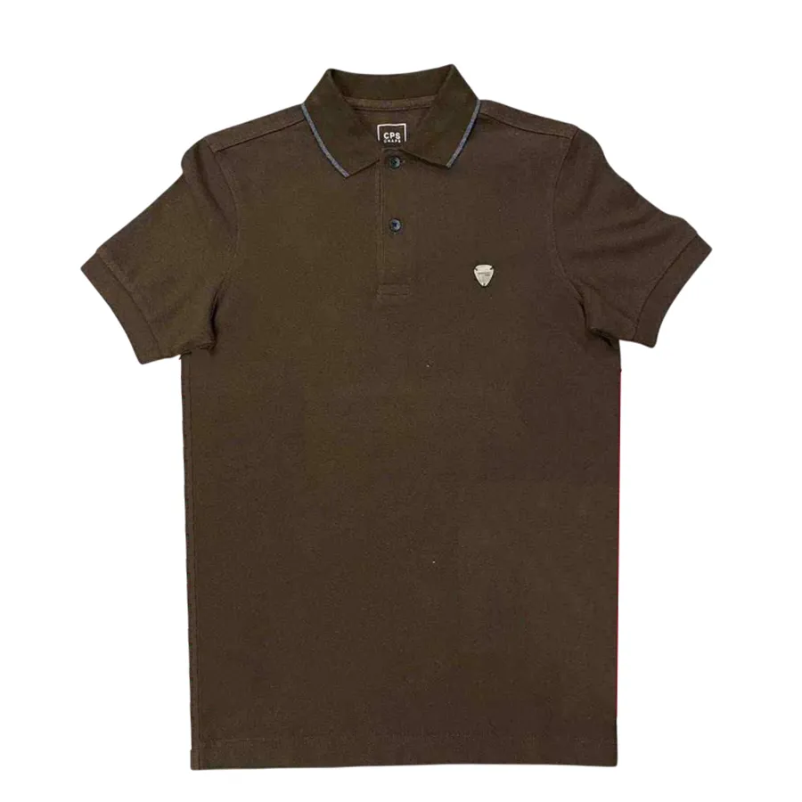 Áo Polo Nam CPS Chaps Màu Nâu Rêu Size XS