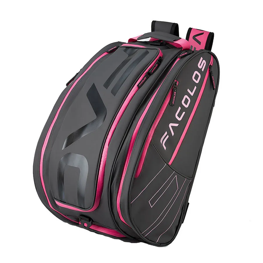 Balo Pickleball Facolos Elite Backpack Pink Neon Màu Đen/Hồng