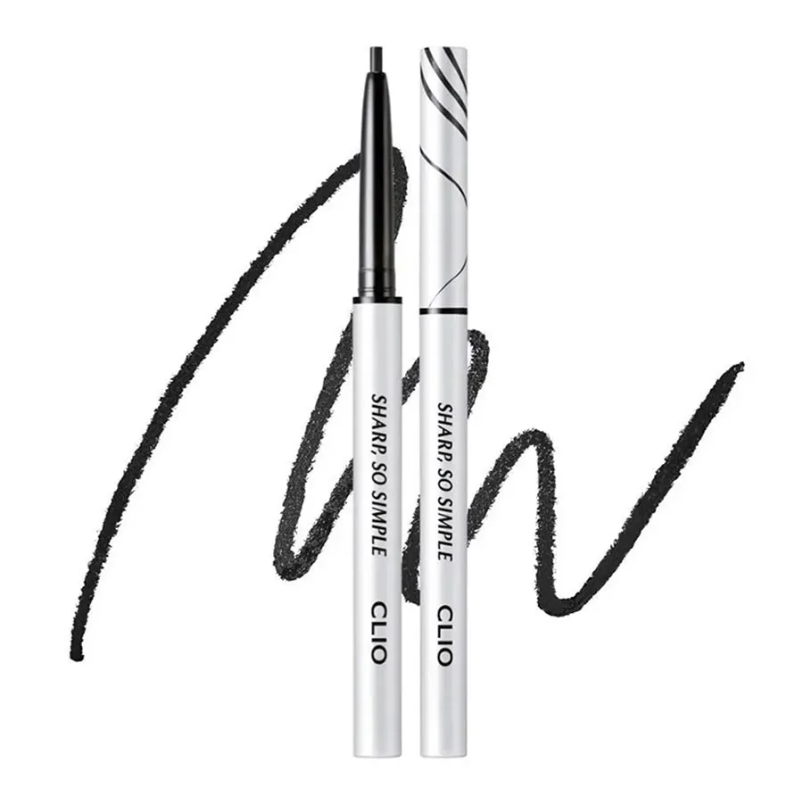 Chì Kẻ Viền Mắt Clio Sharp So Simple Waterproof Pencil Liner Tone 1 Màu Đen 0.14g