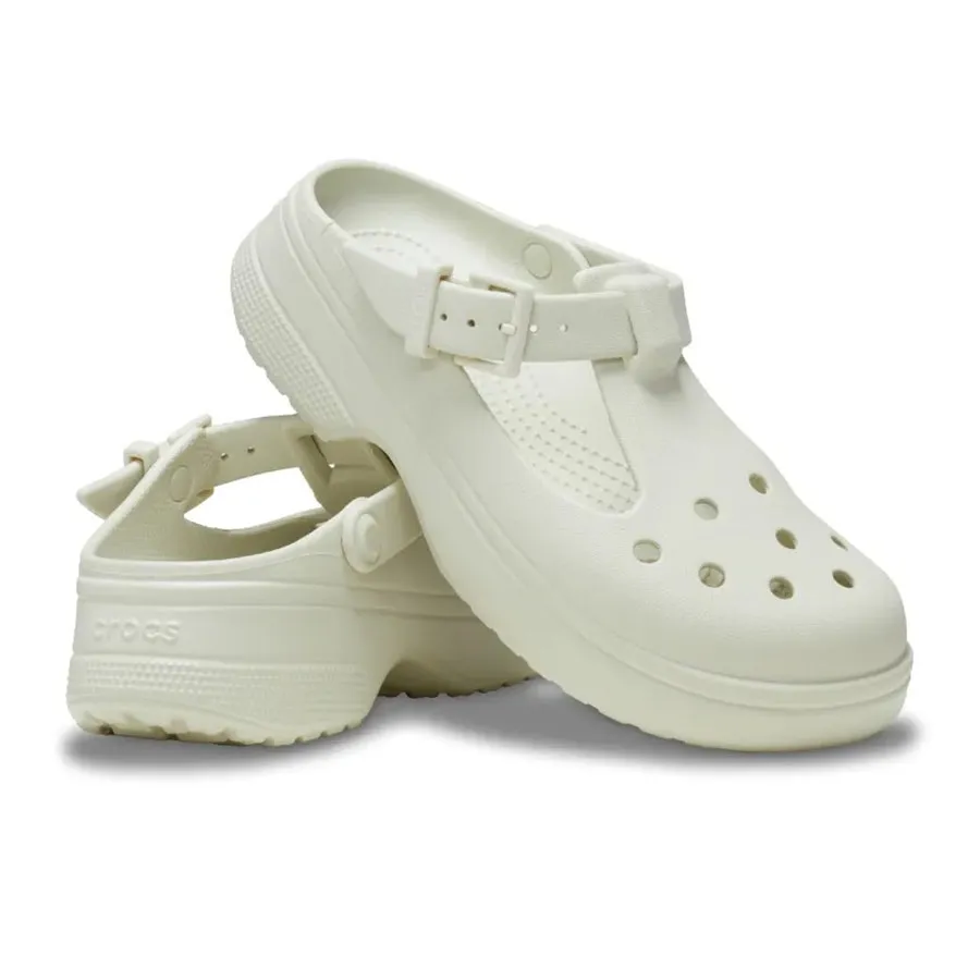 Dép Nữ Crocs Sandal Women Classic Mary Jane Clog Comfort™ Lightweight  Flexible 360-degree comfort Linen Màu Trắng Size 4-6