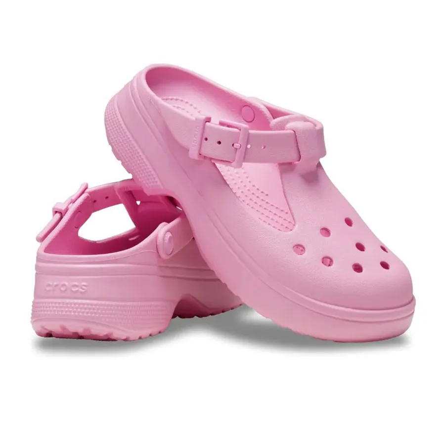 Dép Nữ Crocs Sandal Women Classic Mary Jane Clog Comfort™ Lightweight  Flexible 360-degree comfort Pink Tweed Màu Hồng Size 5-7