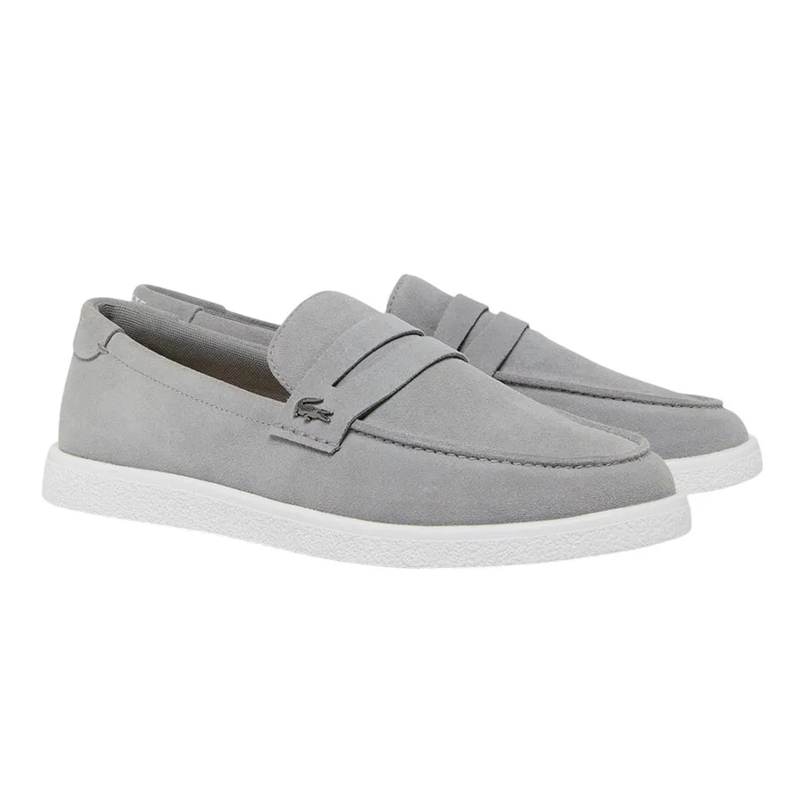 Giày Lười Nam Lacoste Men's Cochet Suede Loafers 49CMA0045 25Y Màu Xám Size 41