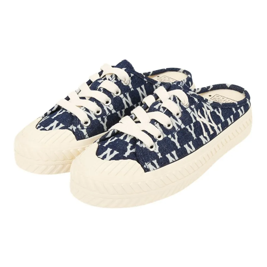 Giày Thể Thao MLB Playball Mule Playball Monogram Denim New York Yankees 32SHSD111-50N Màu Xanh Navy Size 240