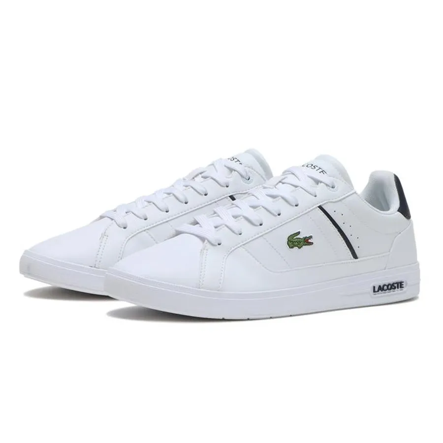 Giày Thể Thao Nam Lacoste Men's Europa Pro Leather Sneakers White/Navy 745SMA0116042 Màu Trắng Size 40