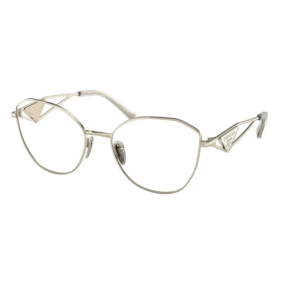 Kính Mắt Cận Prada Eyeglasses 0PR 52ZV ZVN1O1 Pale Gold Màu Vàng Gold