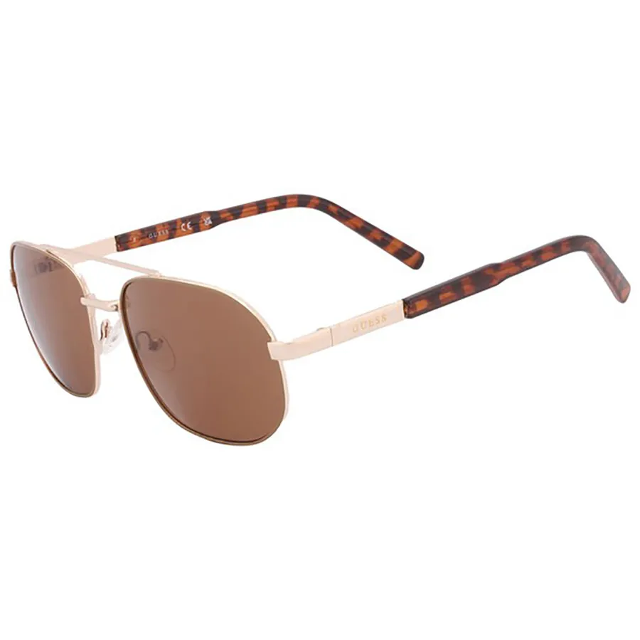 Kính Mát Nam Guess Brown Navigator Men's Sunglasses GF0250 32E 57 Màu Nâu