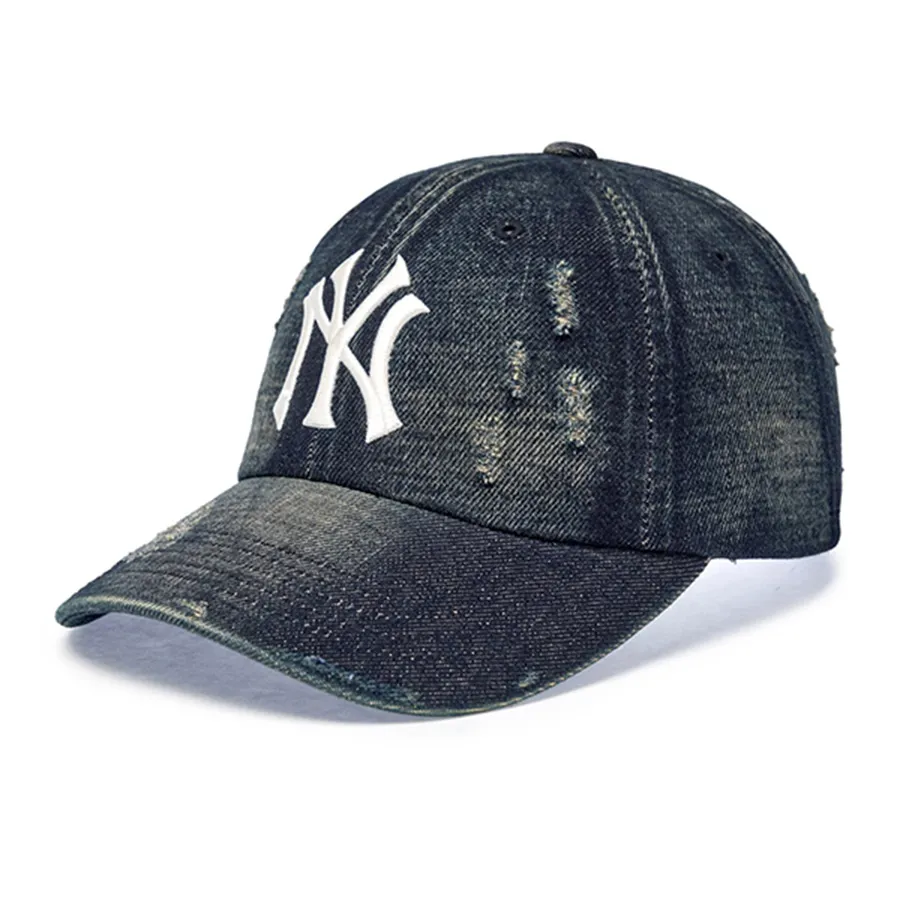 Mũ MLB Vintage Damaged Denim Unstructured Ball Cap NY Yankees 3ACPB195N-50NYL Màu Xanh Navy