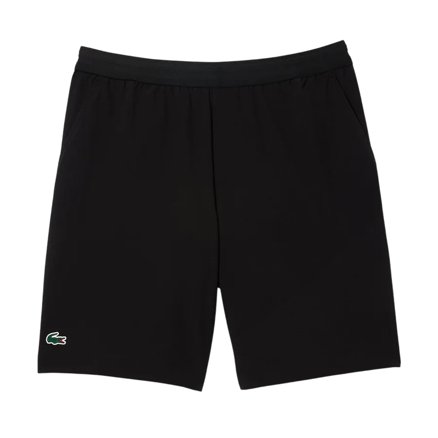 Quần Short Nam Lacoste Tennis/Pickerball Straight Cut Ultra-Dry Technology GH7452 031 Màu Đen Size 3