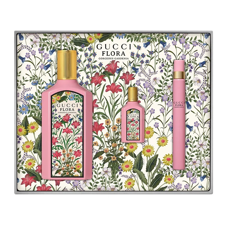 Set Nước Hoa Nữ Gucci Flora Gorgeous Gardenia EDP 3 Món (100 +