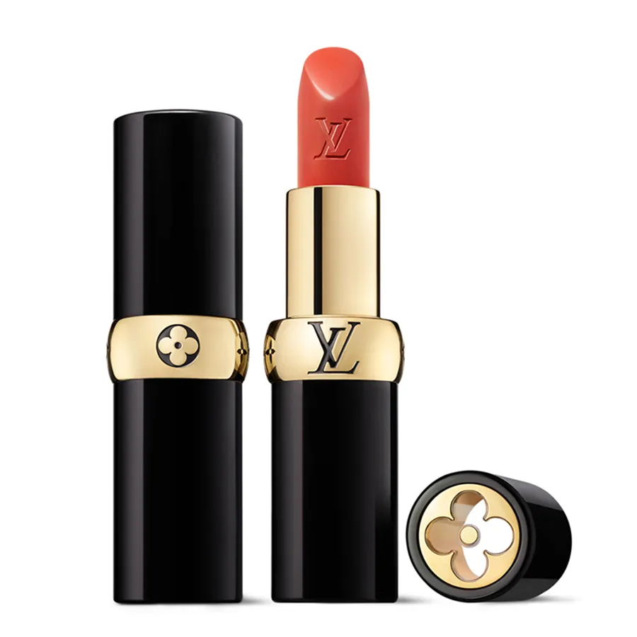 口紅 LV ROUGE 600 On The Edge Son Louis Vuitton LV Rouge À Lèvres Satin 600 On The Edge Màu Cam