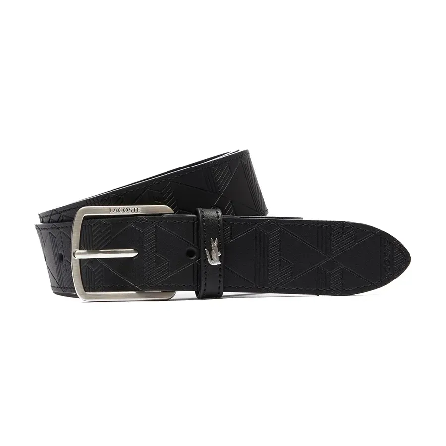 Thắt Lưng Nam Lacoste Belt Smooth Leather RC4070 000 Bản 3.5cm Màu Đen Size 100