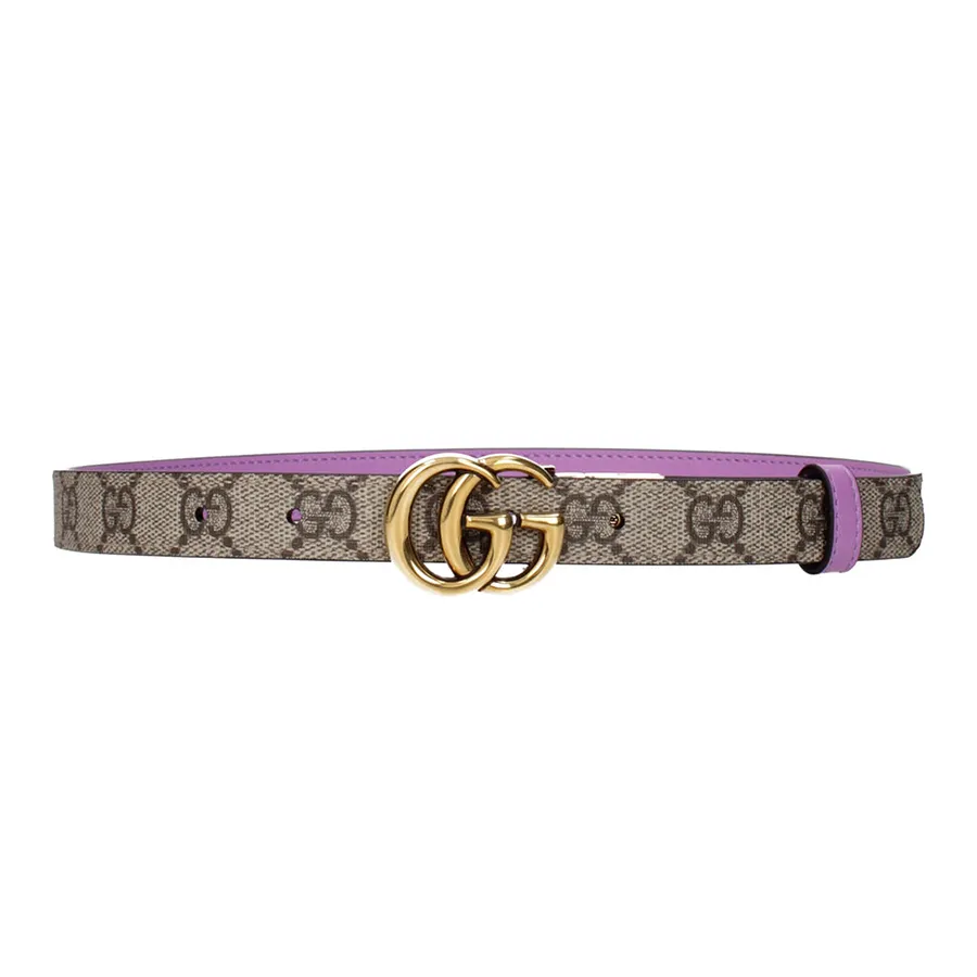 Thắt Lưng Nữ Gucci Belt Monogram 65941892TIC9763 Hai Mặt Màu Xám/Tím Size 75