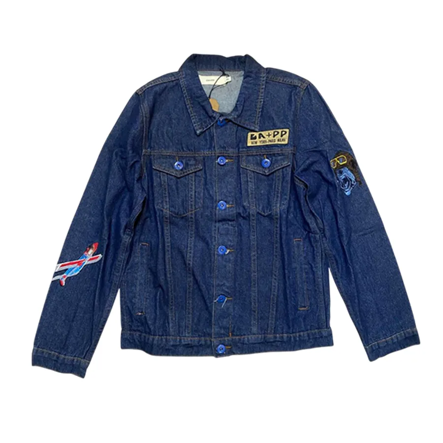 Áo Khoác Jean Nam Dapper Men's Denim Jacket Màu Xanh Size 3