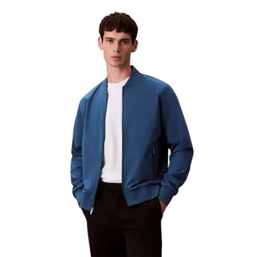 Áo Khoác Nam Calvin Klein CK Chamarra Bomber Para Hombre 40FM512-413 Màu Xanh Size XS