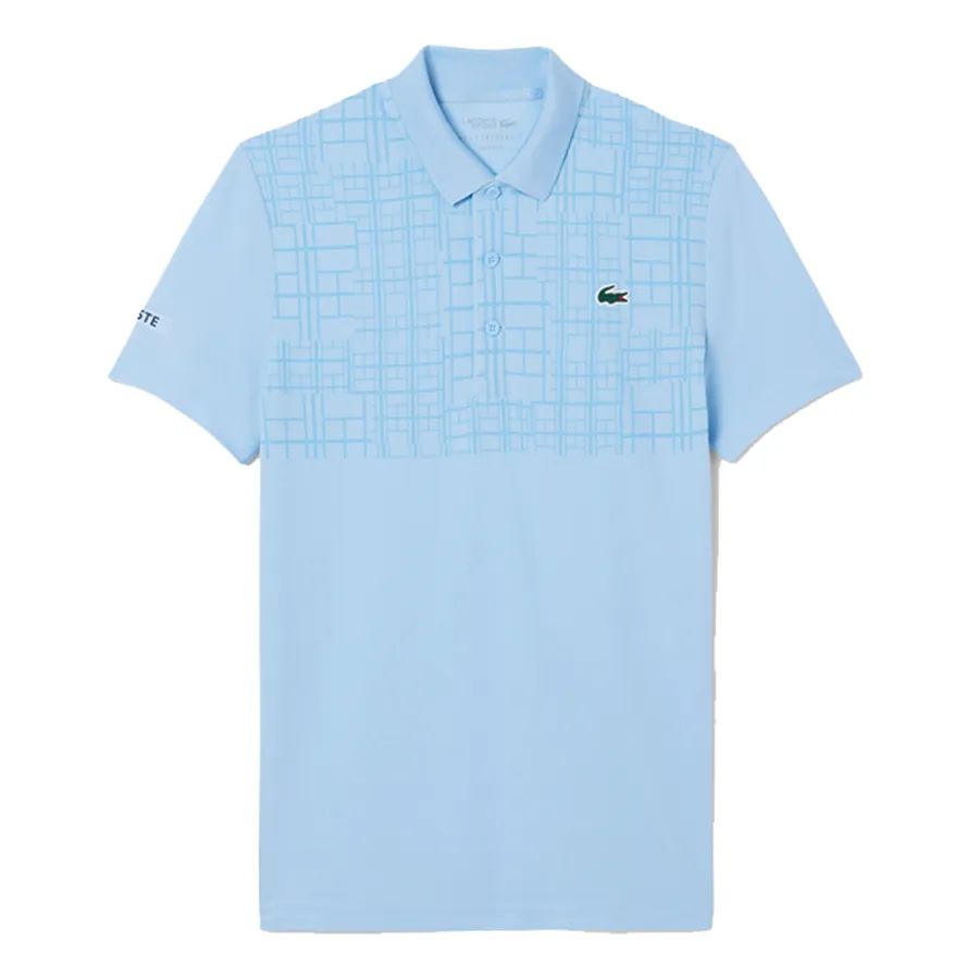 Áo Polo Nam Lacoste Men's Tennis X Novak Djokovic DH4777-HBP Màu Xanh Blue