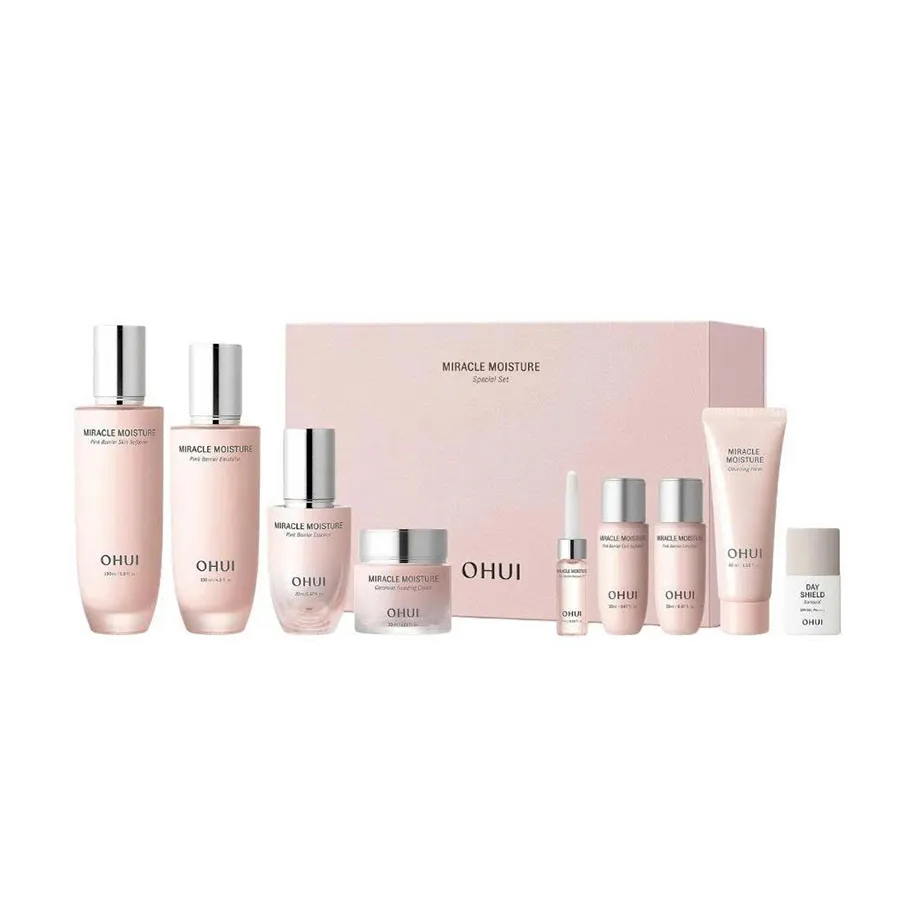 Bộ Dưỡng Da Cấp Ẩm Ohui Miracle Moisture 4pcs Special Set 9 Món