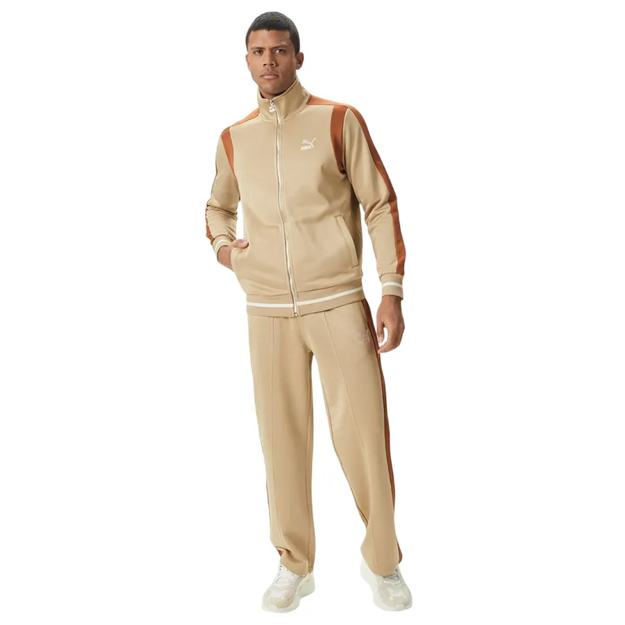 Bộ Quần Áo Nỉ Puma T7 Track Men's Beige Tracksuit Top 624392 83