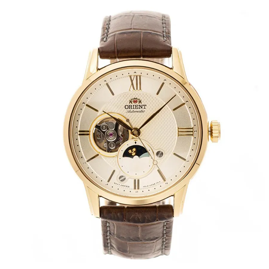 Đồng Hồ Nam Orient Sun And Moon Gen 4 2021 RA-AS0010S10B Watch Màu Nâu Trắng