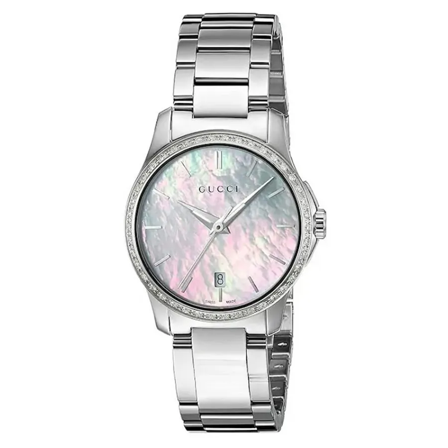 Đồng Hồ Nữ Gucci G-Timeless Diamonds YA126543 27mm Màu Bạc