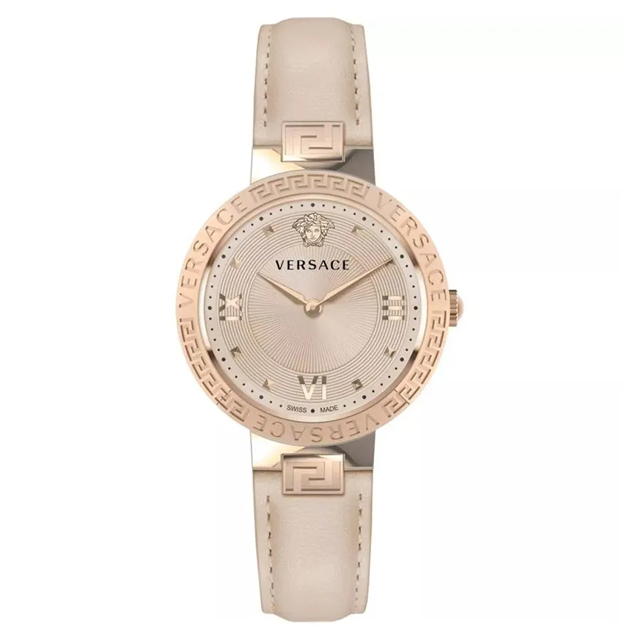 Đồng Hồ Nữ Versace Greca Strap Watch 36mm Màu Hồng Nhạt