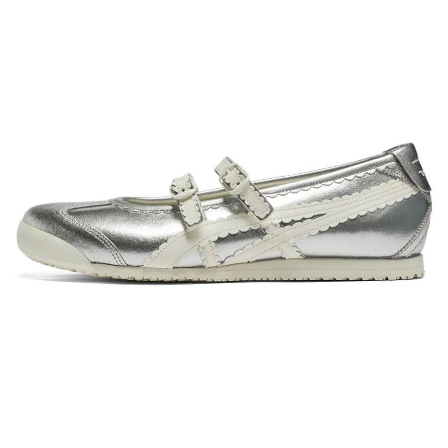 Giày Bệt Nữ Onitsuka Tiger The Mexico 66 TGRS Silver Cream 1182A660.020 Màu Bạc - Kem Size 35.5