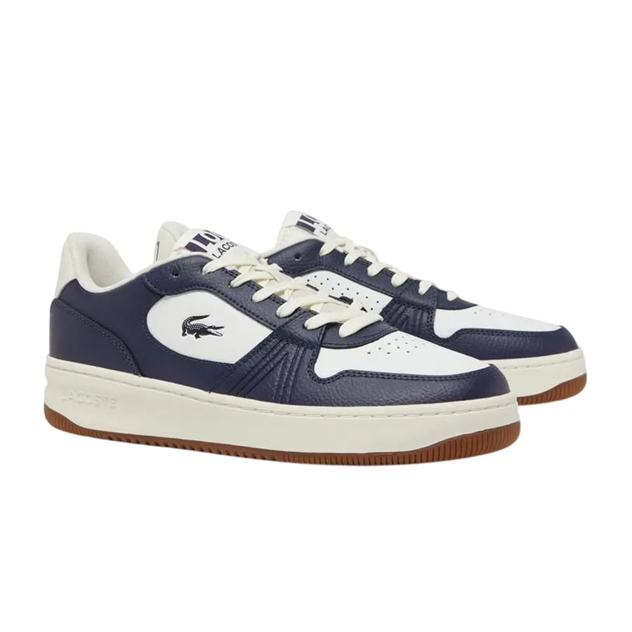 Giày Sneaker Nam Lacoste Men's Shoes L001 Leather Material 48SMA0106-GU1 Màu Xanh Trắng Size 43