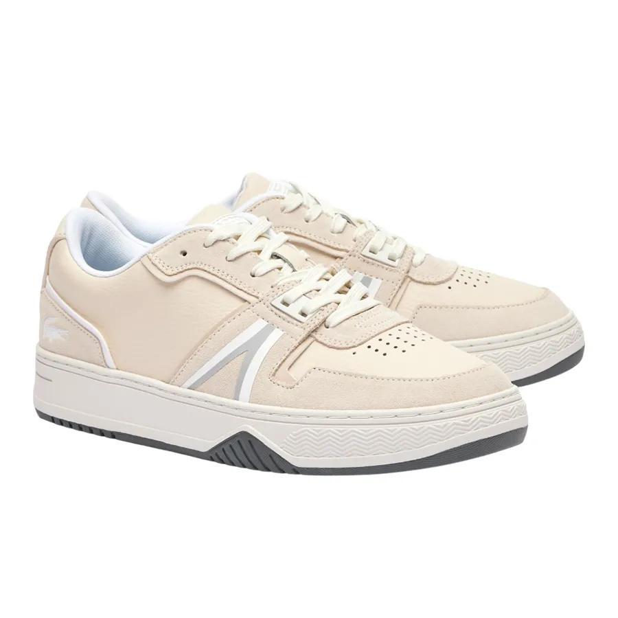 Giày Sneaker Nam Lacoste Men White L001 47SMA0054-2B7 Leather Màu Trắng Be Size 42