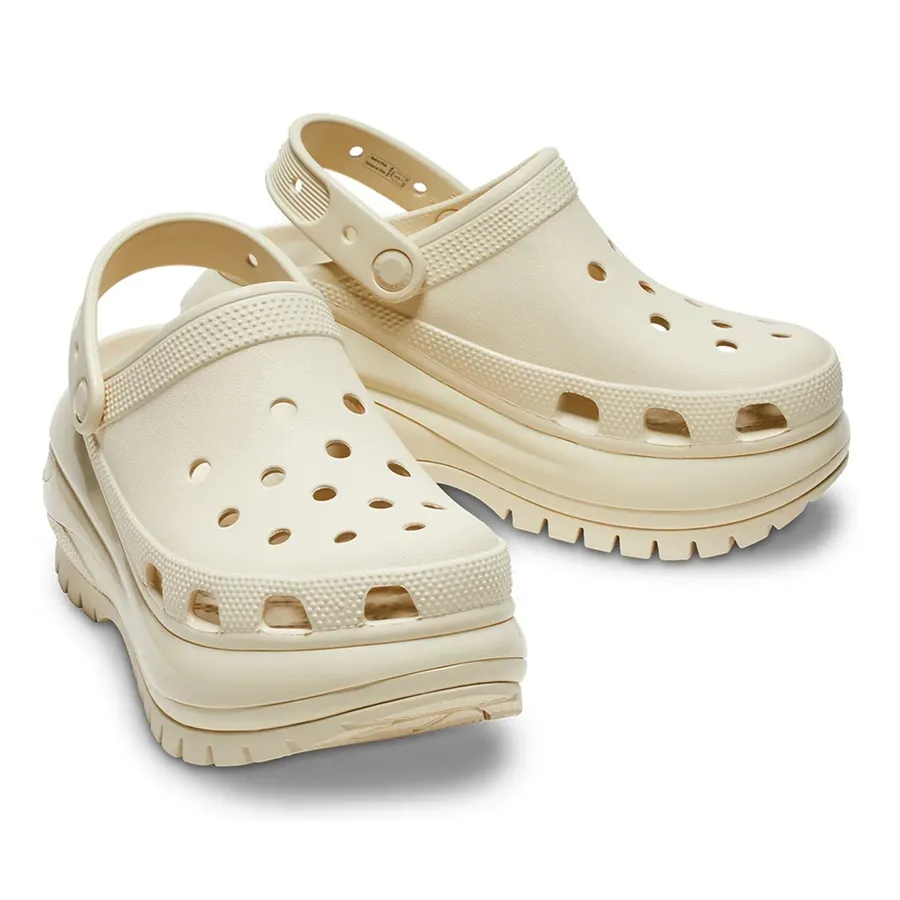 Giày Sục Crocs Sandal Unisex Clog Mega Crush Classic Bone Màu