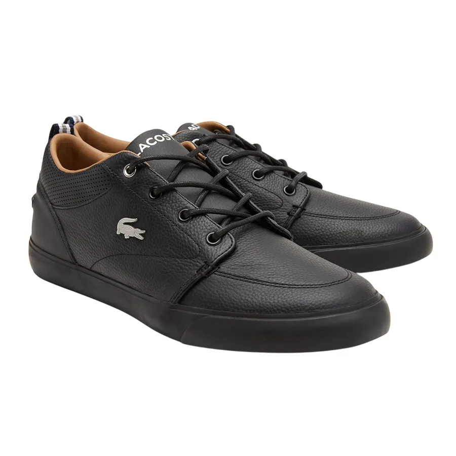 Giày Thể Thao Nam Lacoste Bayliss Leather Perforated Collar Sneakers 37CMA0073 02H Màu Đen Size 39.5