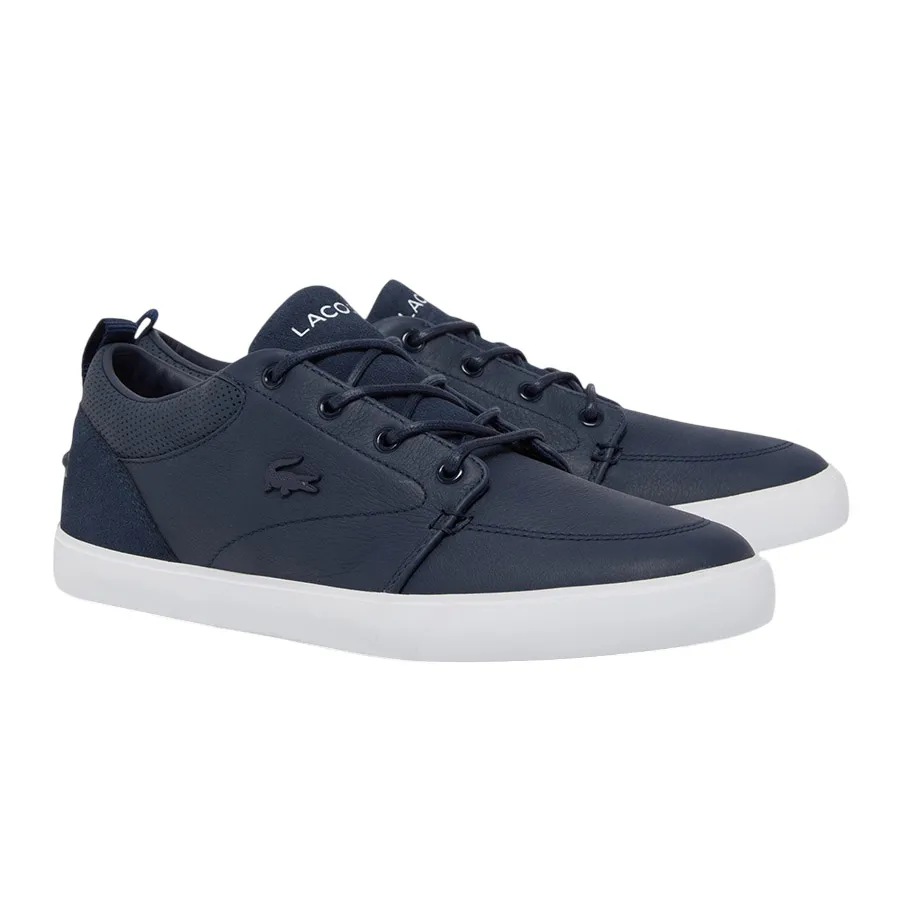 Giày Thể Thao Nam Lacoste Men's Bayliss Leather Sneakers 49CMA0044 092 Màu Xanh Navy Size 40