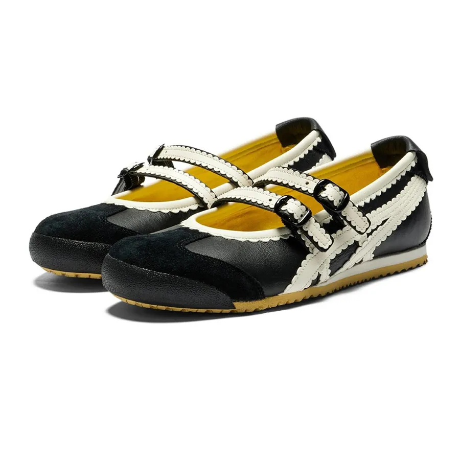 Giày Bệt Nữ Onitsuka Tiger Mexico 66 Tigress Black Cream 1182A678-001 Màu Đen Kem Size 35.5