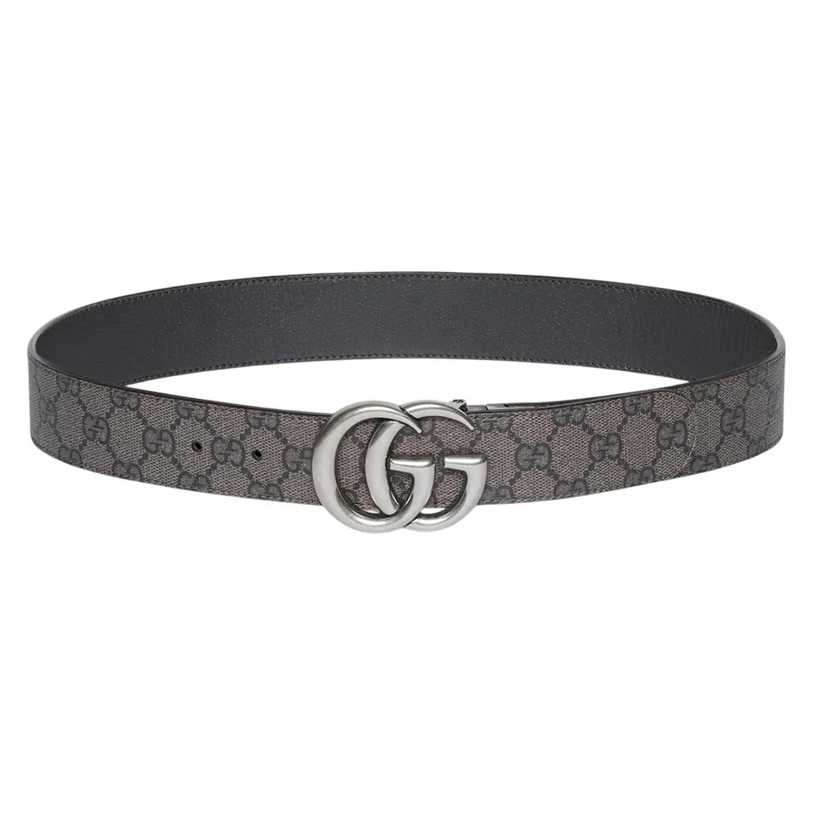 Thắt Lưng Nam Gucci GG Marmont Reversible Belt ‎627055 UULBN 1244 Màu Xám Đen Size 90