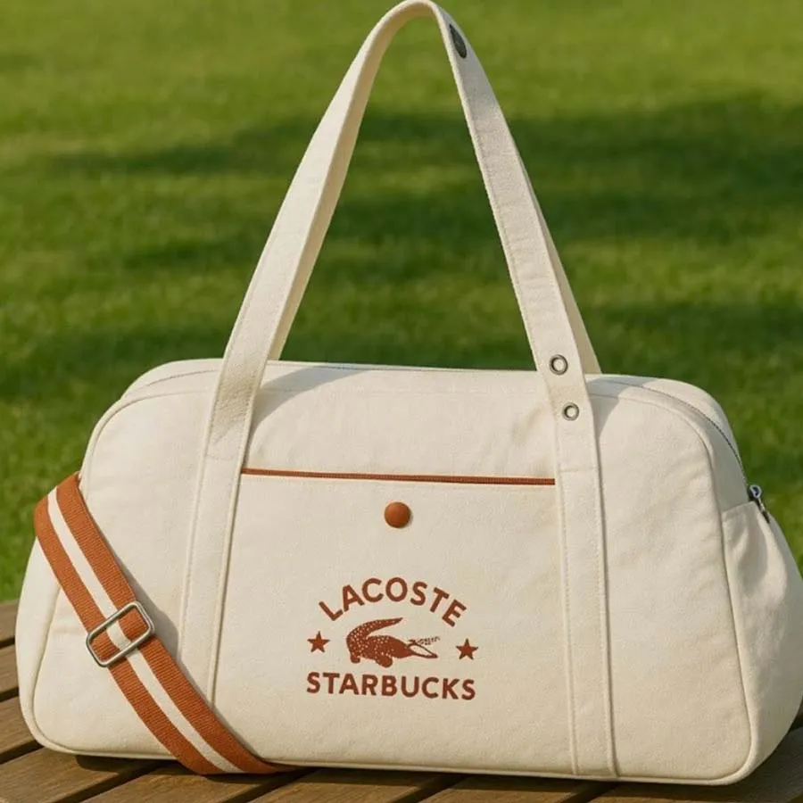 Túi Đeo Vai Lacoste x Starbucks Multiple Bag Màu Cam | Vua Hàng Hiệu