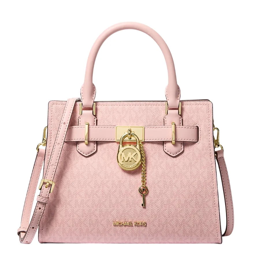 Túi Xách Nữ Michael Kors Hamilton Small Signature Logo Satchel 35S4GHMS1B Màu Hồng