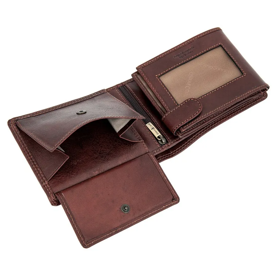 Ví Nam Gianni Conti 917041-28 Màu Nâu Đậm Vua Hàng Hiệu