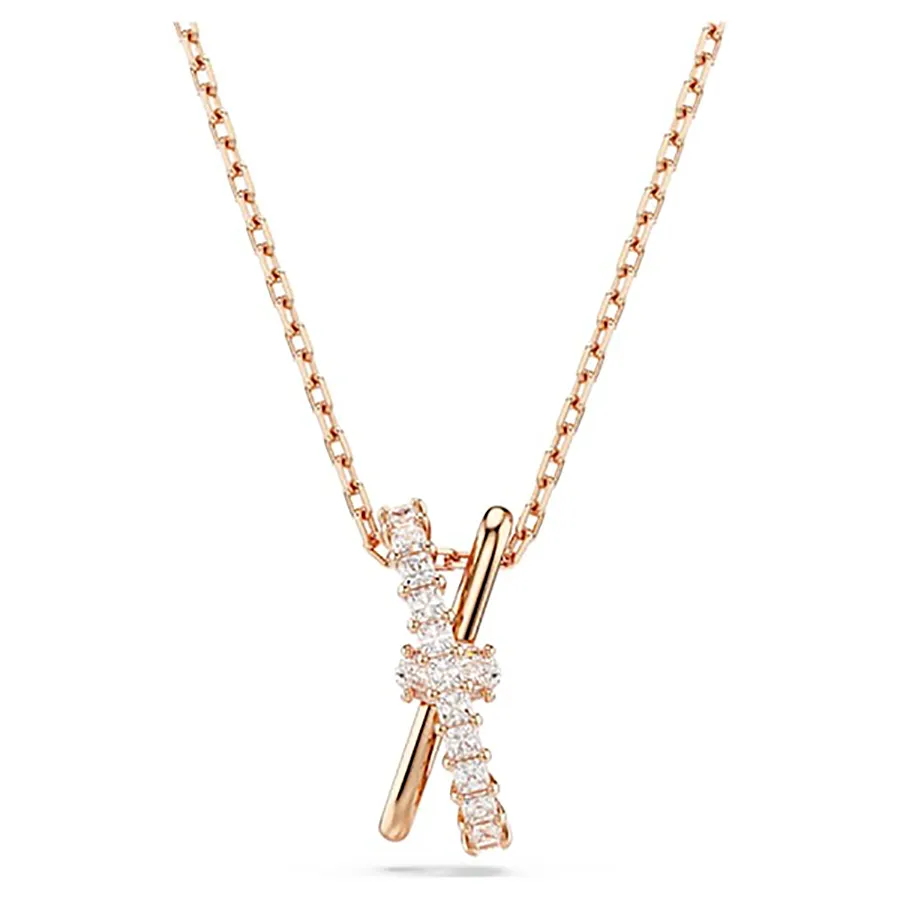 Dây Chuyền Nữ Swarovski Hyperbola Pendantmixed Cuts, Twist, White, Rose Gold-Tone Plated 5689788 Màu Vàng Hồng