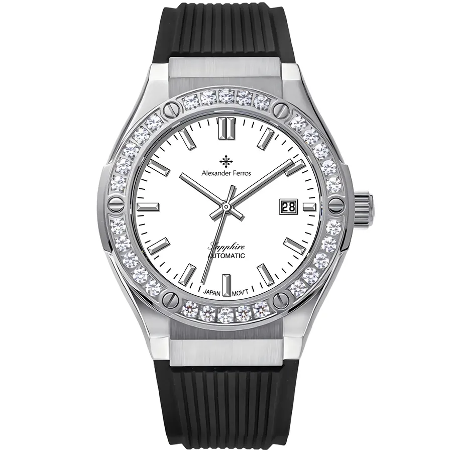 Đồng Hồ Nam Alexander Ferros 6161S-02 Màu Đen Bạc