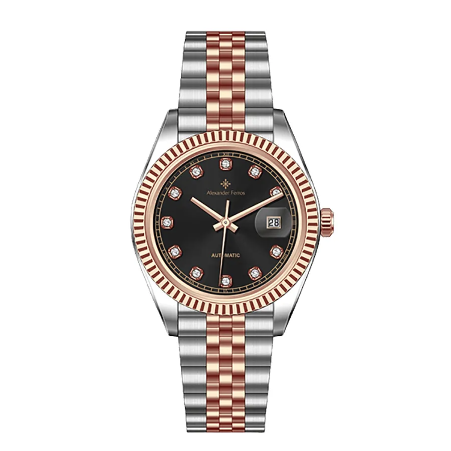 Đồng Hồ Nam Alexander Ferros 8132D/01 Màu Bạc - Vàng Hồng