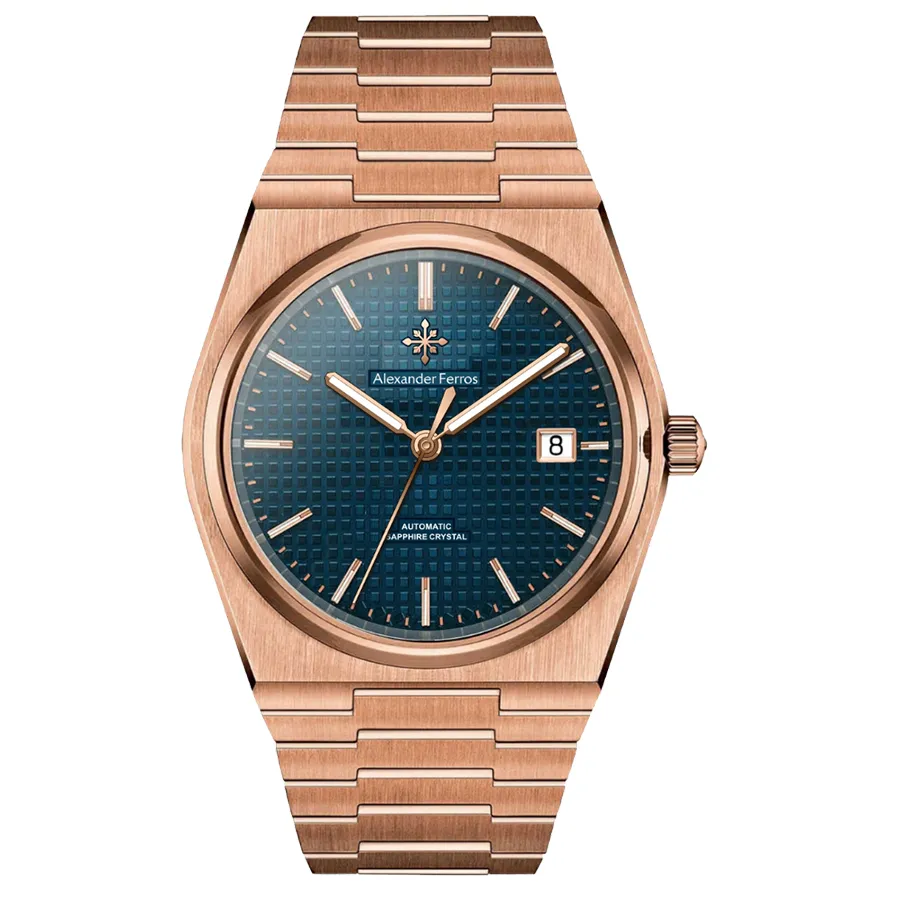 Đồng Hồ Nam Alexander Ferros Automatic 5052R-05 38mm Màu Vàng Hồng