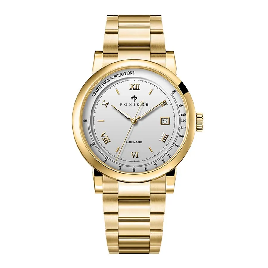 Đồng Hồ Nam Poniger Automatic P305G-T1 Màu Vàng